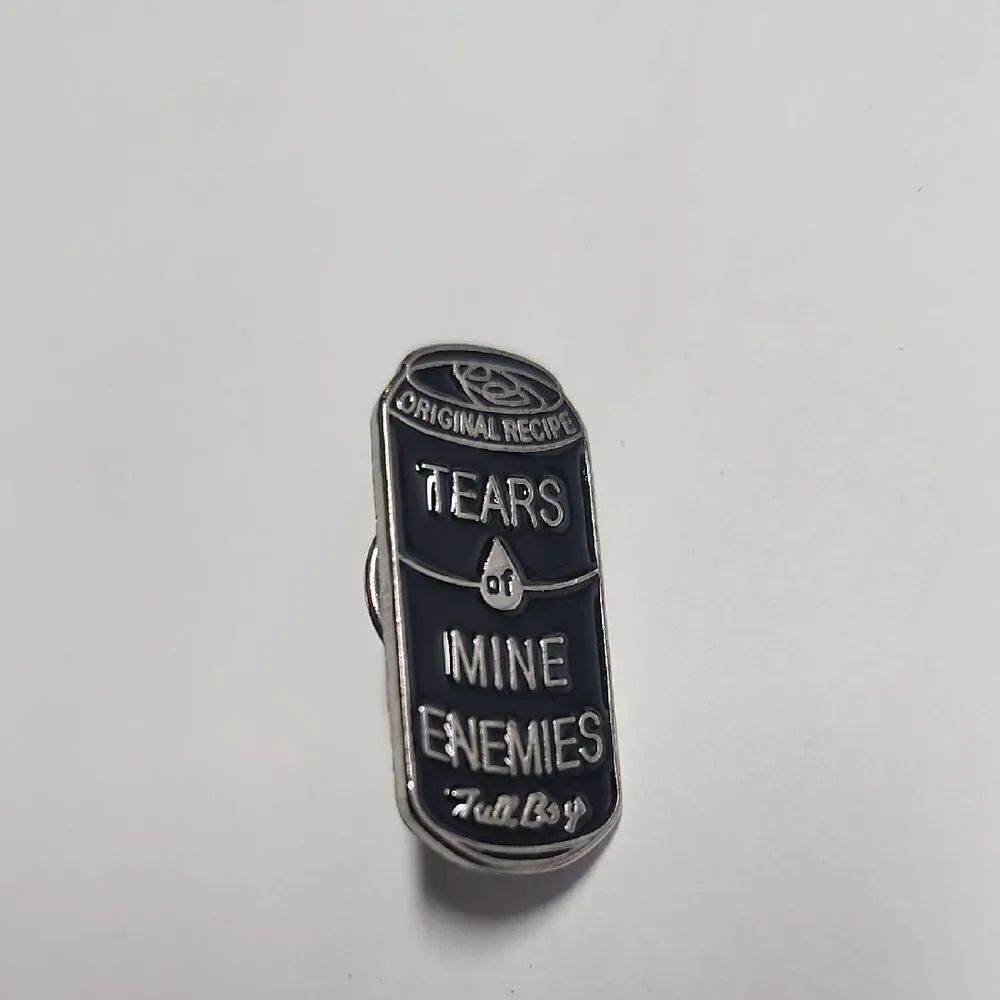 Silver and Black Enamel Pin